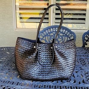 AllSaints Allington Straw Tote